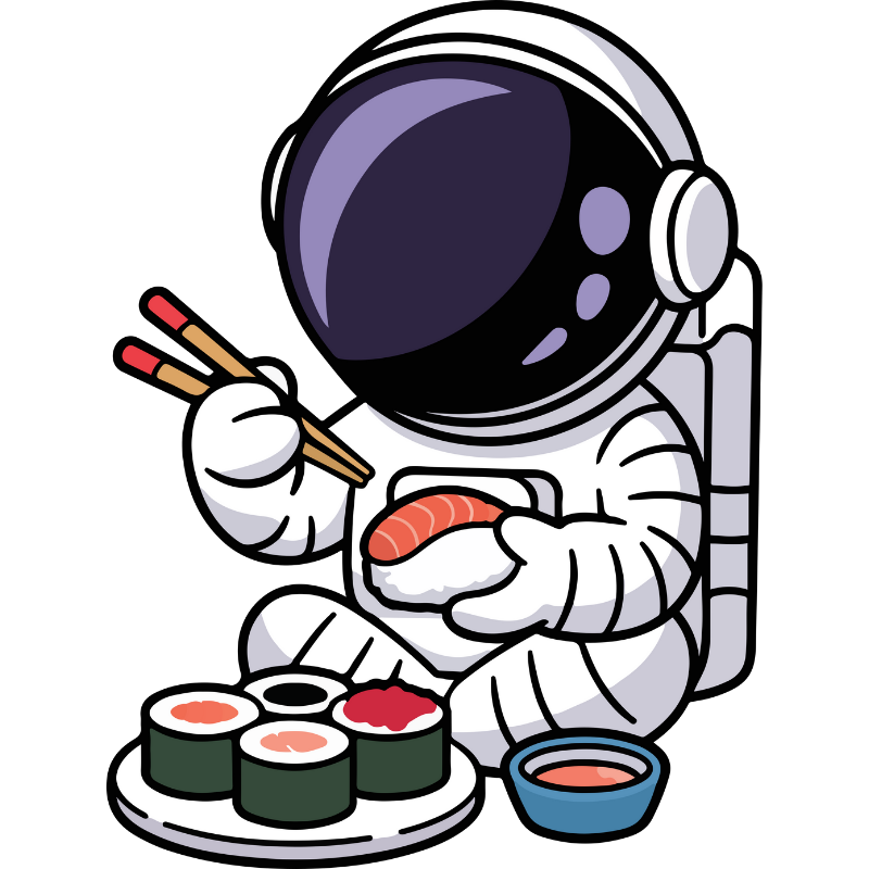 3d model design astronuat sushi