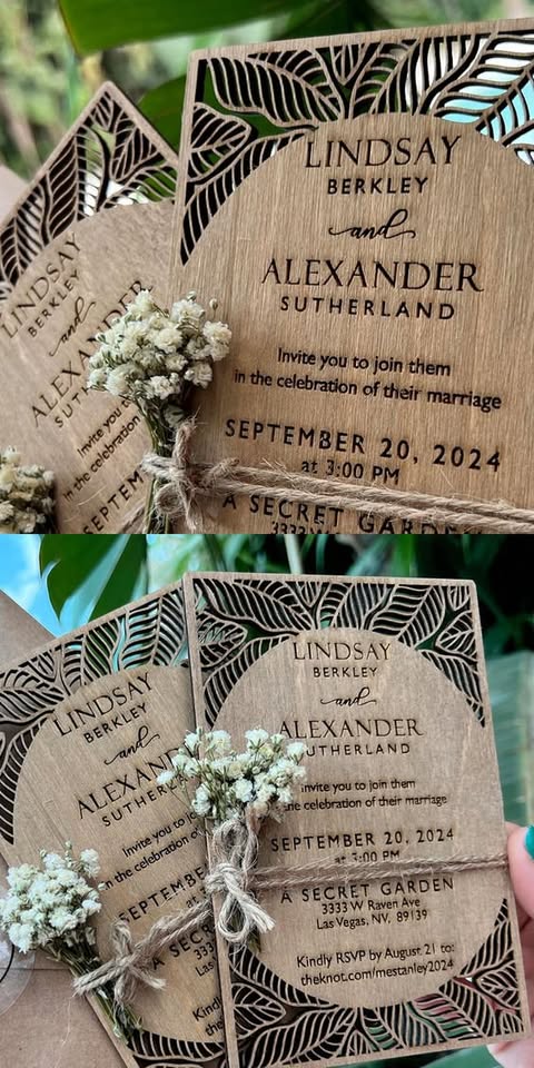 Custom Wedding Invitations engraving